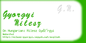 gyorgyi milesz business card